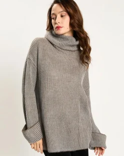 Pull en Alpaga & Laine mélangés Naos ciel