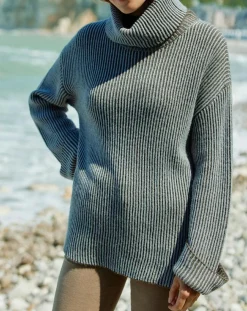 Pull en Alpaga & Laine mélangés Naos ciel