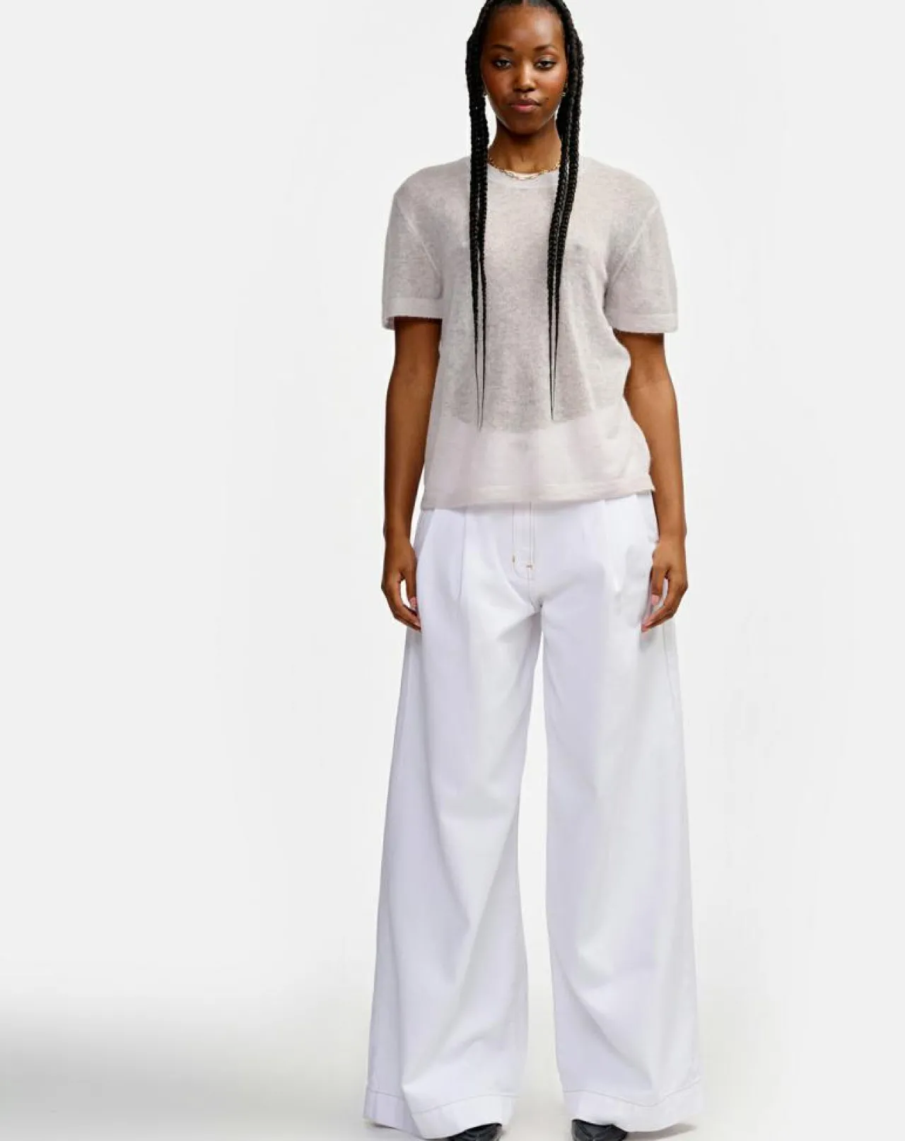 Pull en Alpaga mélangé Atiss craie