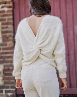 Pull en Angora mélangé Kiwi écru