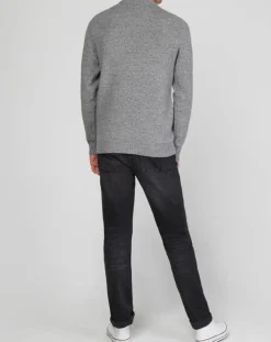 Pull en Cachemire & Laine Begood col rond gris
