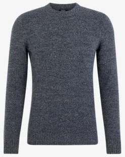 Pull en Cachemire & Laine Begood col rond bleu marine