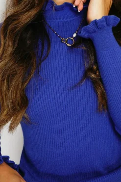 Pull en Cachemire & Soie mélangés col montant royal