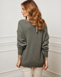 Pull en Cachemire mélangé Abigael kaki