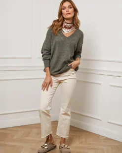 Pull en Cachemire mélangé Abigael kaki