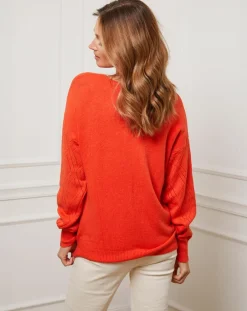 Pull en Cachemire mélangé Abigael orange