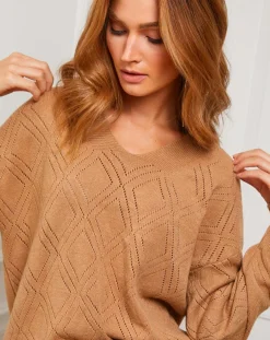 Pull en Cachemire mélangé Abigael camel