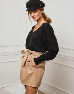 Pull en Cachemire mélangé Abigael noir