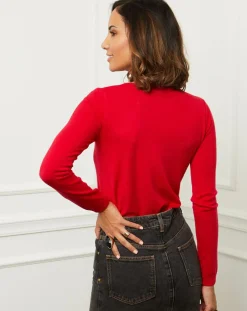 Pull en Cachemire mélangé Célia bordeaux