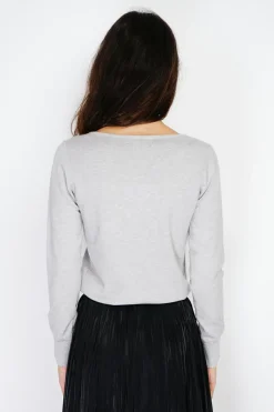 Pull en Cachemire mélangé col V givre