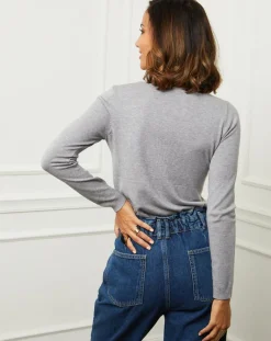 Pull en Cachemire mélangé Célia gris