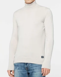 Pull en Cachemire mélangé Col Roulé beige