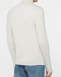 Pull en Cachemire mélangé Col Roulé beige