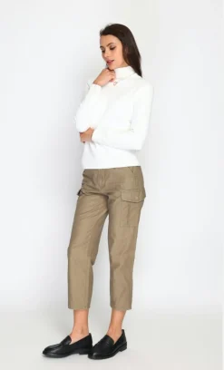 Pull en Cachemire mélangé col roulé fourré thermique naturel