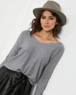 Pull en Cachemire mélangé Jennie gris