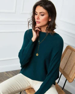 Pull en Cachemire mélangé Lena vert