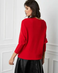 Pull en Cachemire mélangé Lena rouge