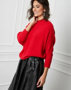 Pull en Cachemire mélangé Lena rouge