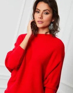 Pull en Cachemire mélangé Lena rouge