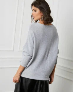 Pull en Cachemire mélangé Lena gris clair