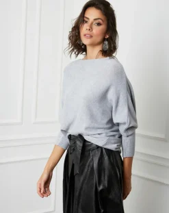 Pull en Cachemire mélangé Lena gris clair
