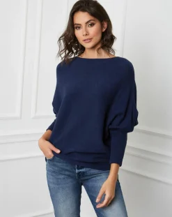 Pull en Cachemire mélangé Lena marine