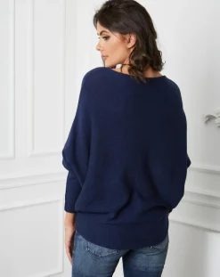 Pull en Cachemire mélangé Lena marine