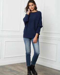 Pull en Cachemire mélangé Lena marine