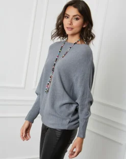 Pull en Cachemire mélangé Lena gris foncé