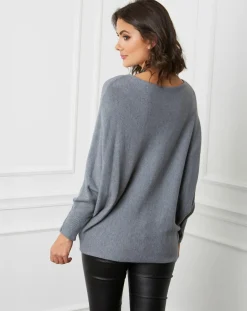 Pull en Cachemire mélangé Lena gris foncé