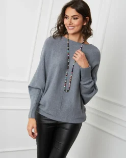 Pull en Cachemire mélangé Lena gris foncé