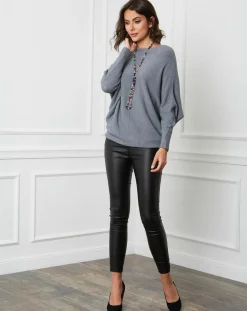 Pull en Cachemire mélangé Lena gris foncé