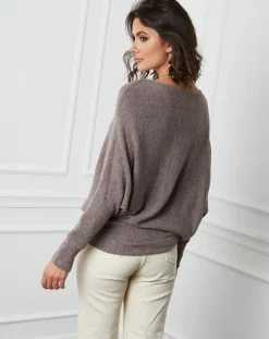 Pull en Cachemire mélangé Lena taupe