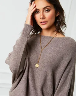 Pull en Cachemire mélangé Lena taupe