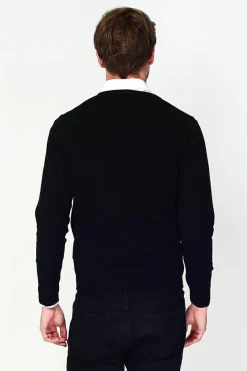 Pull en Cachemire mélangé ras de cou noir