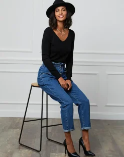 Pull en Cachemire mélangé Romy noir