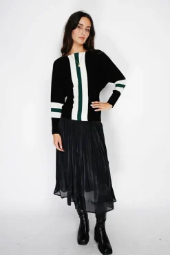 Pull en Cachemire mélangé ras du cou noir