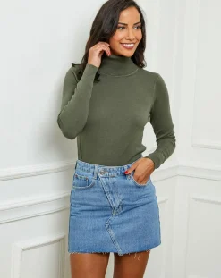 Pull en Cachemire mélangé Tally kaki