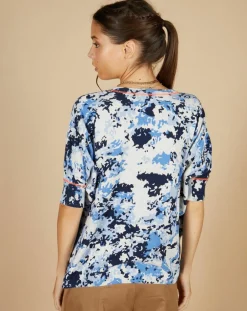 Pull en Coton & Cachemire Maya à motif nuit