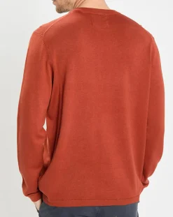 Pull en Coton & Cachemire brique