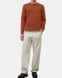 Pull en Coton & Cachemire brique