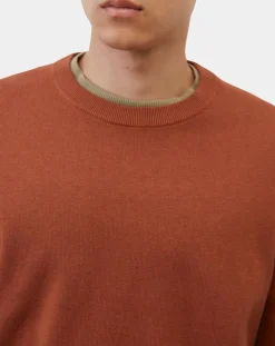 Pull en Coton & Cachemire brique