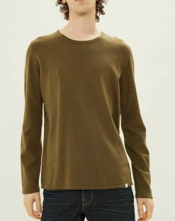 Pull en Coton & Laine Adelin kaki