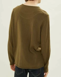 Pull en Coton & Laine Adelin kaki