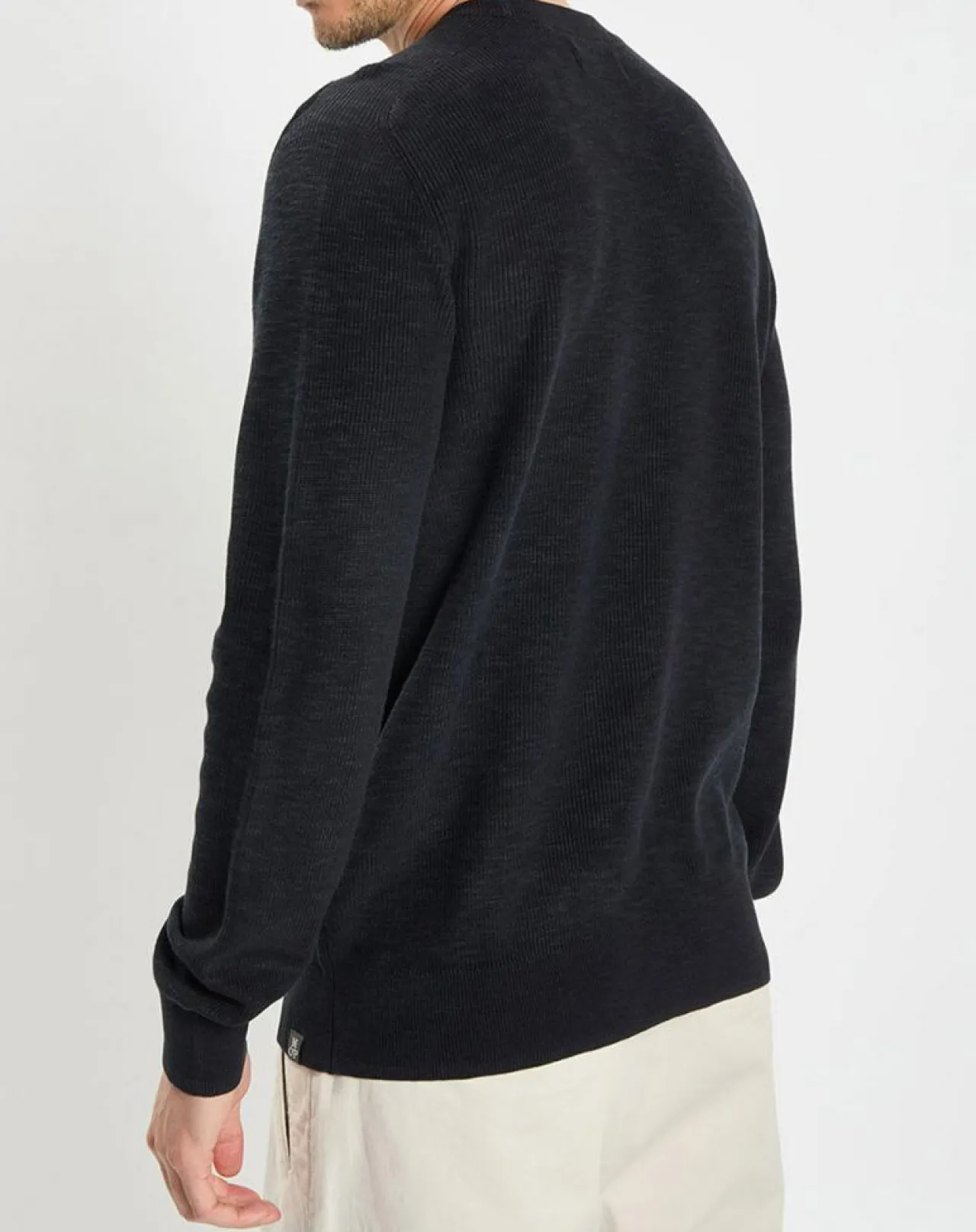 Pull en Coton & Lin bleu marine