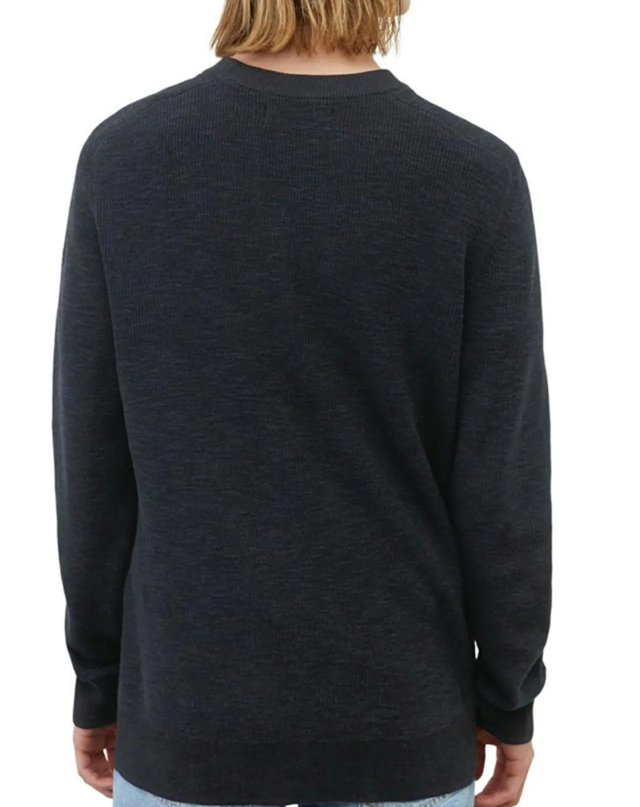 Pull en Coton & Lin bleu marine