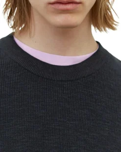 Pull en Coton & Lin bleu marine