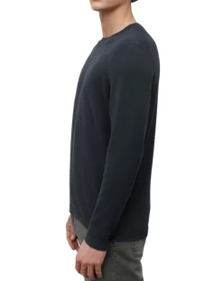 Pull en Coton & Soie bleu marine