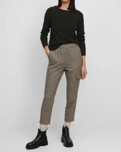 Pull en Coton, Laine & Alpaga mélangés Basique noir