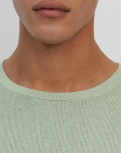 Pull en Coton Organic & Cachemire vert d'eau